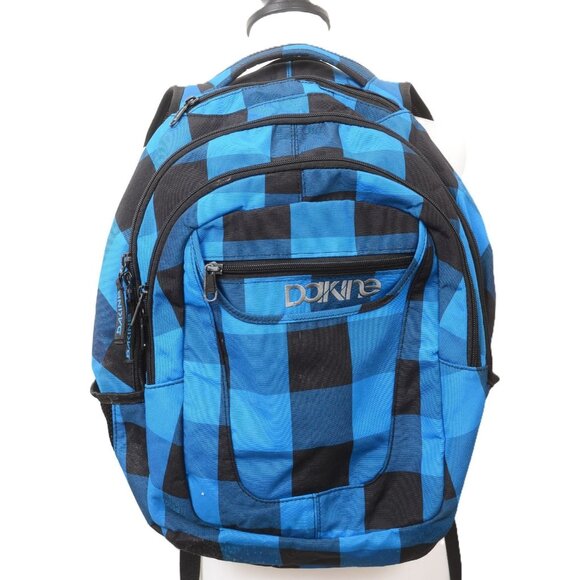 Dakine Element Pack Blue Black Checks Backpack Daypack Laptop Case Bag